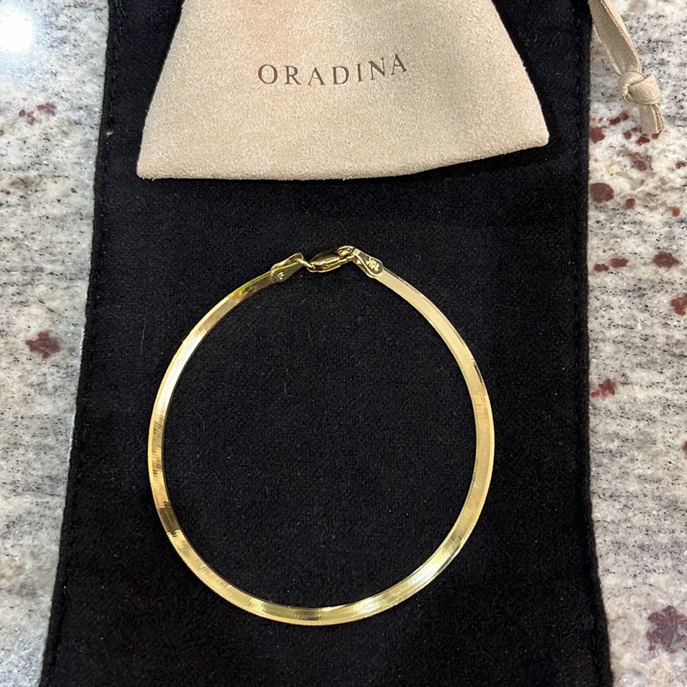 Herringbone 10k gold bracelet